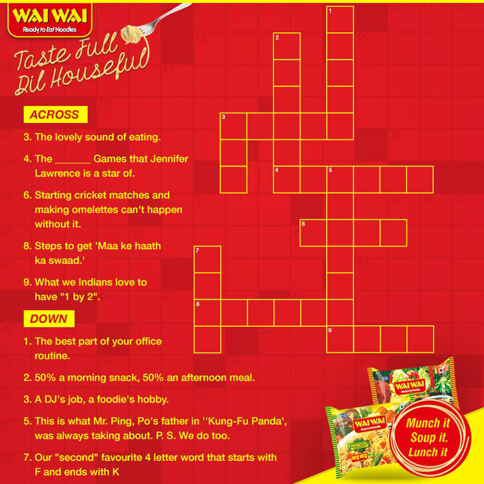 Wai Wai Crossword contest